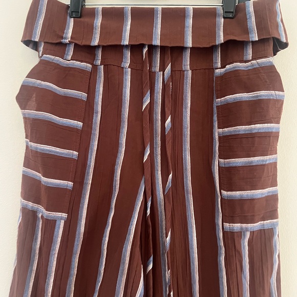 Free people Striped Brown Women's Pants - Picture 7 of 12